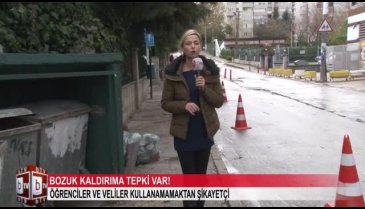 Bursa'da bozuk kaldırıma tepki var! (ÖZEL HABER)
