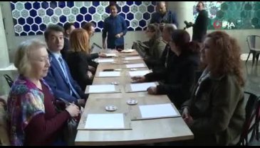 Türk Kahvesi Günü'nde, Bursa'da kahve ile resim çizdiler