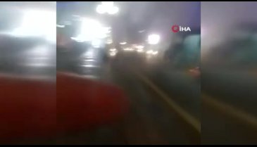 Başkent'te korkutan otobüs yangını