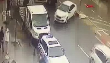 Yüreklerin ağza geldiği kaza kamerada
