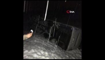 Yolcu otobüsü devrildi, çok sayıda yaralı var