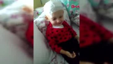 Bursa'da beyninde tümör olan minik Nisa, ışın tedavisi bekliyor