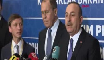 Çavuşoğlu ve Lavrov'dan ortak basın toplantısı