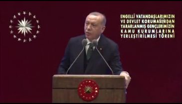 Cumhurbaşkanı Erdoğan kamuya engelli memur atama töreninde konuştu -2