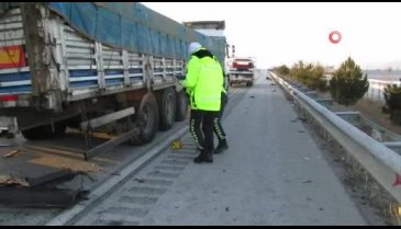 Otomobil tıra çarptı: 1 ölü, 2 yaralı