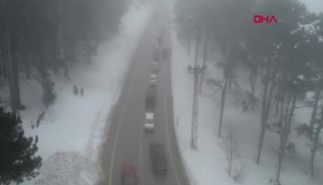 Bursa'da Uludağ'a çıkamayınca köyleri piste çevirdiler!