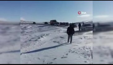 Palandöken'de mahsur kaldılar