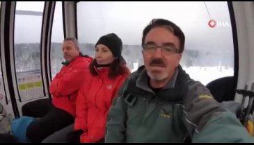 Bursa'da yoğun kar ve sisli havada 18 kilometre yürüdüler