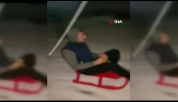 Bursa'da karın keyfini kayarak çıkardılar