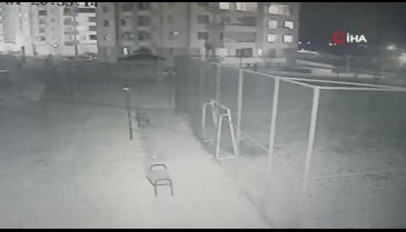 Bir sitede deprem sırasındaki panik anları kameralara yansıdı