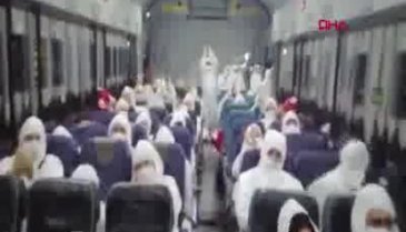 Wuhan'dan tahliye edilen yolcular Ankara'ya indi -2