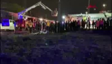 Uçağın enkazında soğutma çalışmaları sürüyor
