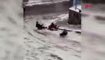 Yokuşta kayan çocuklar ölümden döndü!