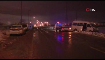 Kayseri'de iki işçi servisi çarpıştı