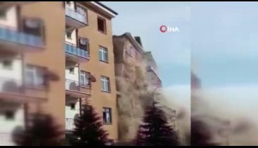 4.2'lik depremin ardından 6 katlı bina çöktü