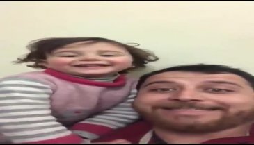 Suriyeli baba kızı korkmasın diye bomba ve silah seslerinden 'oyun' yaptı