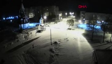Rusya'da meteor düşme anı böyle görüntülendi