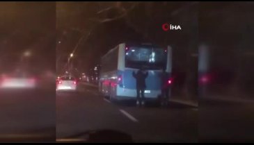 Patenli gençlerin tehlikeli yolculuğu kameraya yansıdı