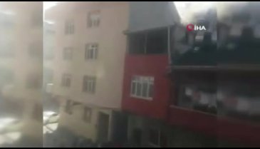 Yangında can pazarı kamerada