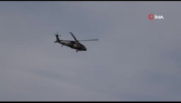 Sınırın sıfır noktasında helikopter hareketliliği