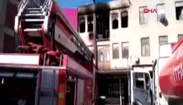 Bursa'da boyahanede korkutan yangın