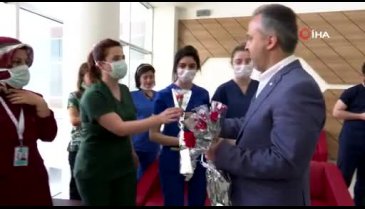 Bursa'da doktorlara bayram ziyareti