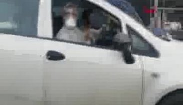 Otomobilde bile tedbiri elden bırakmadı