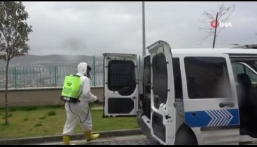 Bursa Gemlik Emniyet Müdürlüğünün hizmet binası ve araçları dezenfekte edildi