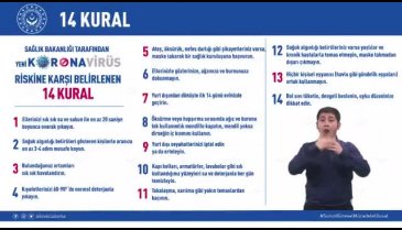 Bakanlıktan işaret dilinde Corona virüs uyarıları