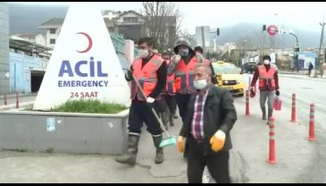 Bursa Yıldırım'da korona temizliği