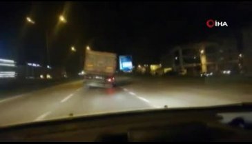 Bursa'da patlayan tekerle tehlikeli yolculuk