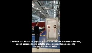 Bursa'da Tofaş biyolojik örnek alma ve entübasyon kabini üretti