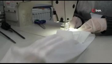 Bursa Orhaneli Halk Eğitim Merkezi öğreticiler gönüllü maske üretiyor