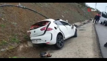 Bursa'da yola savrularak can verdi!