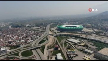 Bursa'da boş caddeler havadan görüntülendi