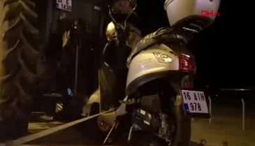 Bursa'da yeni motosikletiyle kaza yapan sürücü ağır yaralandı