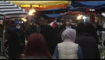 Bursa'da semt pazarlarında sosyal mesafe tehlikesi