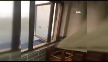 Çin'de dolu paniği! Çığlıklar yükseldi