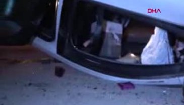 Bursa'da 3 takla atan otomobilden yara almadan kurtuldu