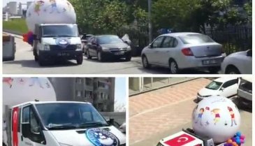 Bursa Kestel ilçesi Yenimahalle İlkokulu'ndan dikkat çeken 23 Nisan kutlaması