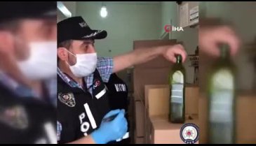 Bursa'da kaçak dezenfektan ve zeytinyağ operasyonu