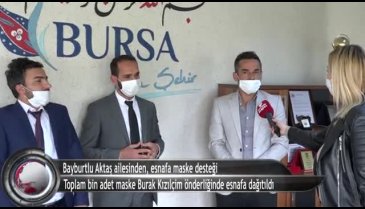 Bursa'da esnafa maske desteği! (ÖZEL HABER)