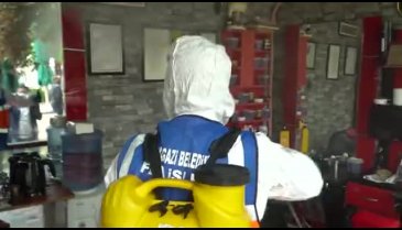 Bursa'da berber ve kuaförlere dezenfeksiyon desteği