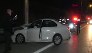 Bursa'da direksiyonda kolonya sürerken kaza yaptı