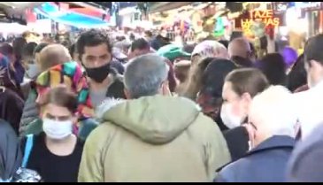 Bursa'da kısıtlama öncesi çarşı ve pazarlarda yoğunluk