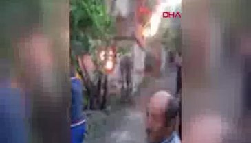 Bursa'da iftar saatinde çıkan yangında ev küle döndü