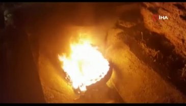 Bursa İznik'te 1800 yıllık surları ateşe verdiler