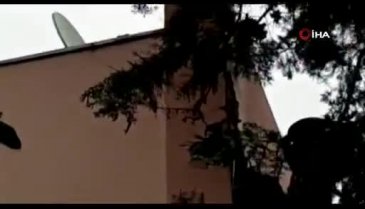 Bursa İznik'te villaya yıldırım düştü