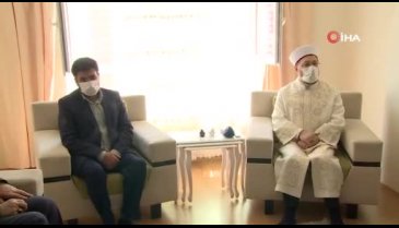 Diyanet İşleri Başkanı Erbaş'tan Barış Çakan'ın ailesine taziye ziyareti