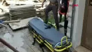 Bursa'da üzerine kalıp keresteleri devrilen işçi yaralandı